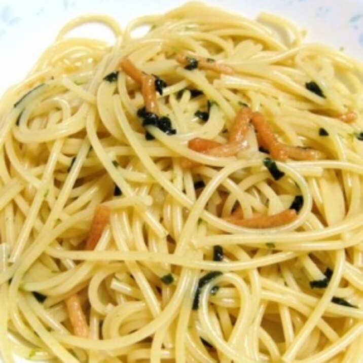 エコで美味しい☆簡単お茶漬けパスタ